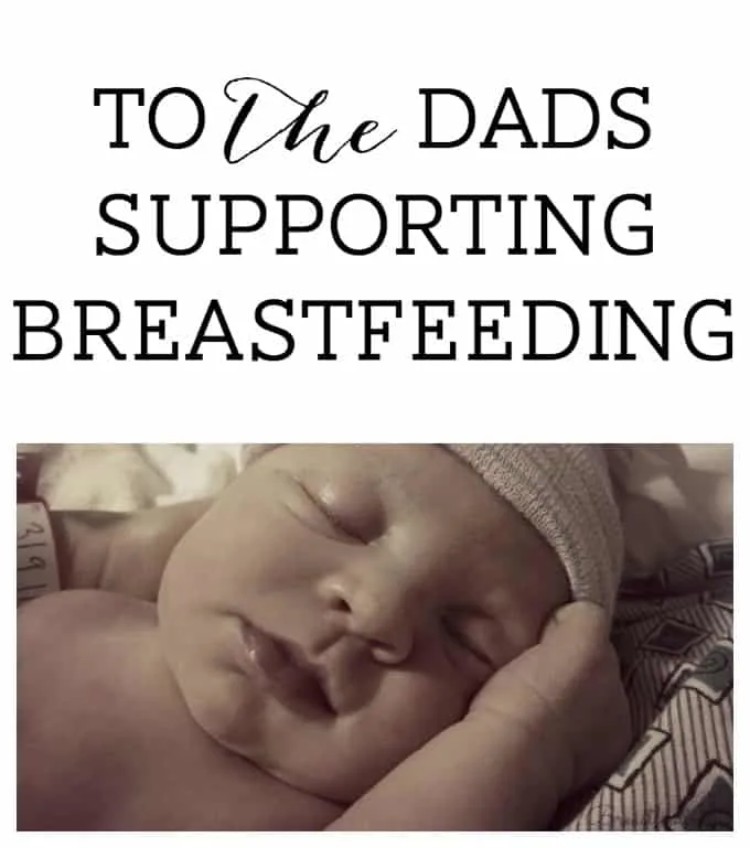 dad supporting breastfeeding