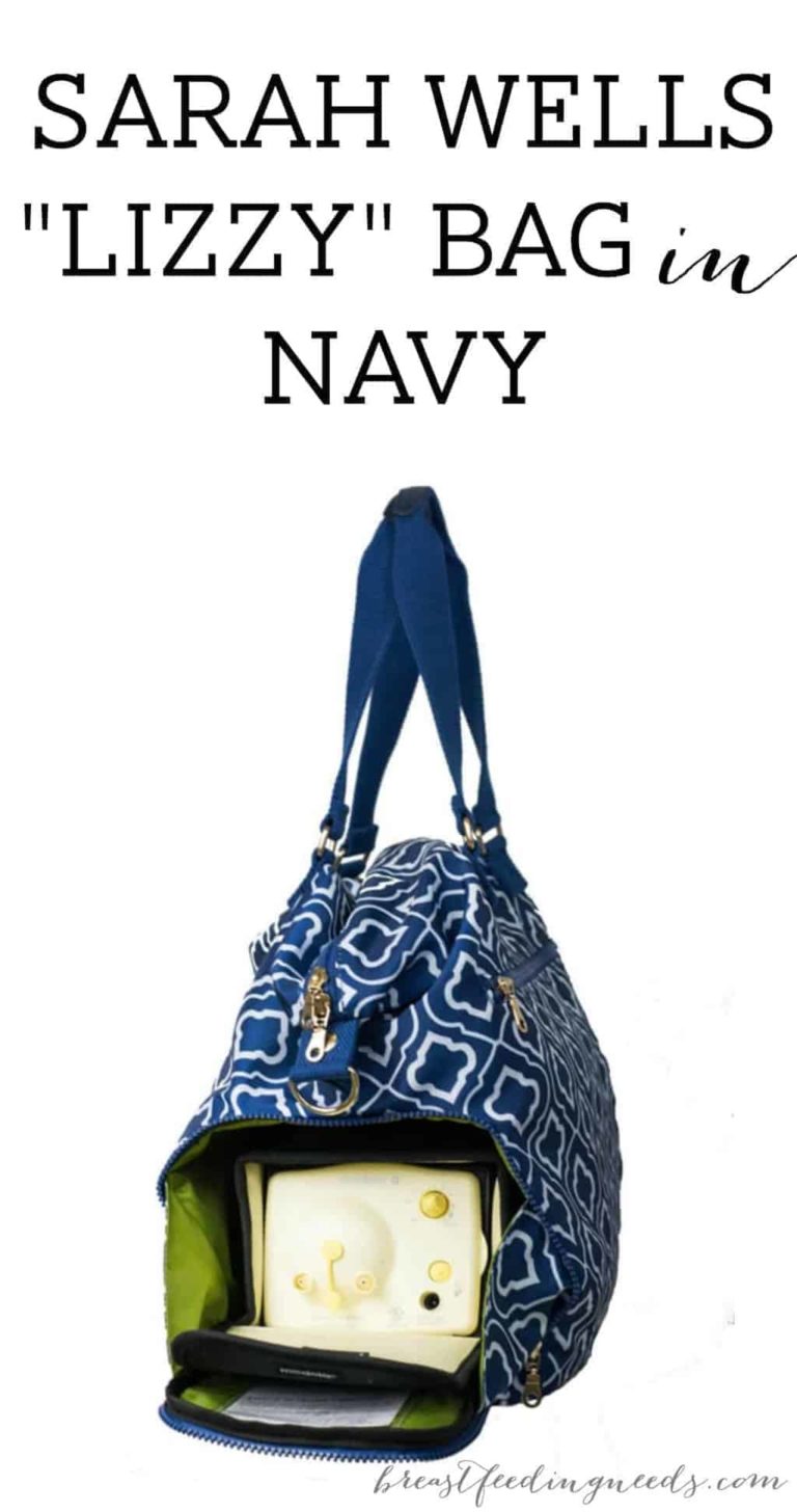 Sarah Wells "Lizzy" Bag in Navy Breastfeeding Needs