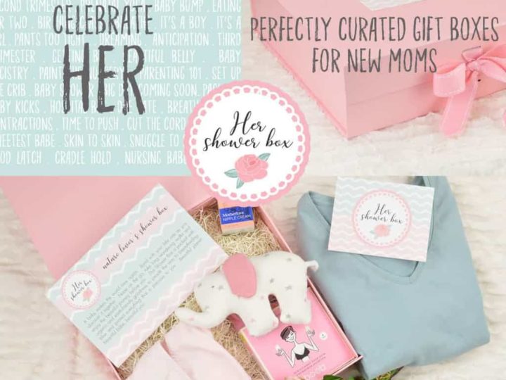 Her Shower Box, Maternity and Nursing Baby Shower Gift from Figure 8 Maternity