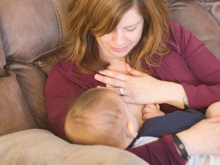 tandem breastfeeding a newborn and a toddler