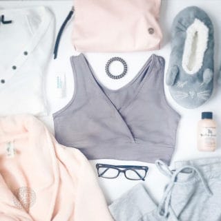 The French Terry Racerback Nursing & Sleep Bra - Preparing to Breastfeed